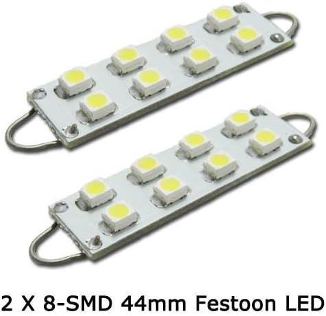 Orion Technology Blue DE4410 212-2 239 6476 8-SMD 44mm Festoon LED Bulbs for Car License plate,Interior,Door Lights