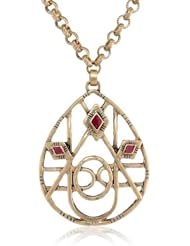 The SAK Large Open Teardrop on Cord Pendant Necklace, 16"