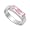 Sterling Silver Baby Ring with Pink CZ - 3mm Band Width - 4mm Face Height - Sizes: 1-4, 3