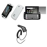 EMPIRE White Silicone Skin Case Cover + Screen Protector + Car Charger (CLA ....