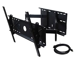 VideoSecu Articulating Plasma Flat Panel TV Wall Mount for 32-55" with Free 7 ft HDMI cable MW370B