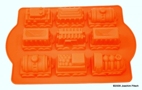 Silikonbackform Muffin Eisenbahn 9er