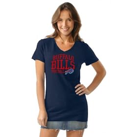 Buy Buffalo Bills Ladies Tri Blend V Neck T-Shirt- by Alyssa Milano