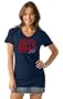 Buffalo Bills Women's Tri Blend V Neck T-Shirt- by Alyssa Milano
