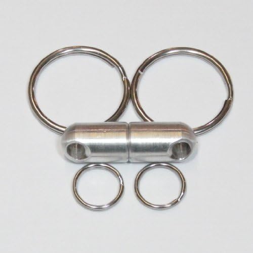 Two Piece Break Apart Key Chain N52 Neodymium Aluminum Magnet Set