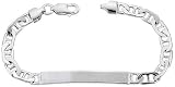 Sterling Silver Mariner Link ID Bracelet, slightly under 1/4 (6.0mm) wide, NICKEL FREE