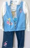 Disney Fairies, Tinkerbell, Girl Size 3 T, 3 Pc Winter Wear Set, Outfit Dress