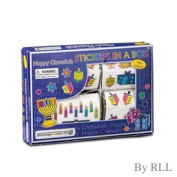 Rite-Lite Judaica Happy Chanukah Stickers in a Box. 4 rolls, Acid & Lignin Free