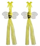 Yellow Smiling Bumble Bee Curtain Tieback Pair / Set – tiebacks holder sheer tie backs, nylon nursery bedroom girls room ceiling wall decor, wedding birthday party baby bridal shower