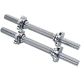 Sunny Health & Fitness 14 in. Chrome Dumbbell Bar