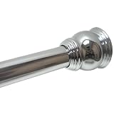 Aquatico Milano Shower Curtain Tension Rod, Chrome by Aquatico