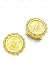 14K Gold Coin Cufflinks with Outer Mesh Border