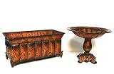 Antique Look Pedestal Centerpiece Bowl (Metal)
