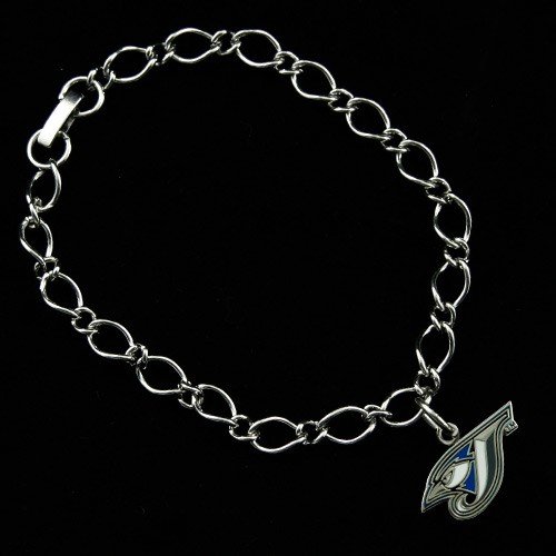 Toronto Blue Jays Ladies Silver-Tone Charm Bracelet