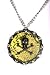 Rocker Jewelry Yellow Snakeskin Leather Skull Crossbones Medallion