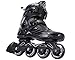 LIKU Fitness Professional Inline Roller Skates Women Men Adult Youth Black (Men 7,Women 8)