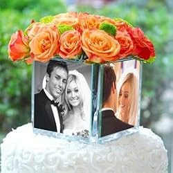 Cathy's Concepts Square Glass Photo Vase
