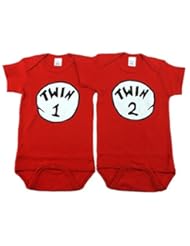 Apparel: Gender Neutral Baby Onesies, Includes 2 Bodysuits, 0-3 Month Twin 1 Twin 2