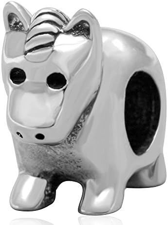 SoulBeads Animal 925 Solid Sterling Silver Charms Pig&amp;Elephant&amp;Dog&amp;Horse&amp;Squirrel&amp;Cat&amp;Lion