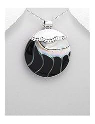 Resin Pendant Necklace In 92.5 Sterling Silver