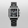 Michele Woman's MWW06F000001 Deco Ceramic Black Diamond Watch