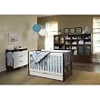 Mercer Two Piece Convertible Crib Nursery Set in White / Espresso Mercer Two Piece Convertible Crib Nursery Set in White / Espresso