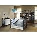 Mercer Two Piece Convertible Crib Nursery Set in White / Espresso