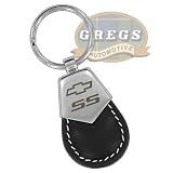 Chevrolet Bowtie SS Key Chain Keychain Key Ring Black Leather by Gregs Automotive LLC