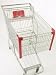 Silver Grocery Cart with Red Trim Photographic Poster Print, 12x16