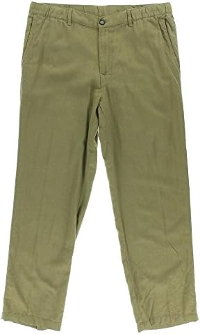 Tasso Elba Mens Linen Blend Drawstring Casual Pant Safari Tan L