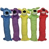 Loofa Dog 12" Plush Dog Toy, Colors May Vary