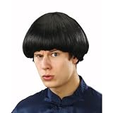 New 1960s Beatles Style Fancy Dress Mop Top Black Party Halloween Wig