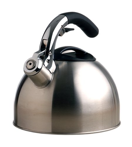 Primula Soft Grip Stainless Steel 3 Quart Tea Kettle with Silicone Handle