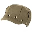 New Cotton 7 Pleat Cadet Military Newsboy Cap Hat Brown