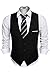 Coofandy Men's V-neck Sleeveless Slim Fit Jacket Casual Suit Vests