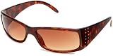 Fantas-Eyes Women's Bedazzle Resin Sunglasses,Tortoise Frame/Brown Gradient Lens,one size