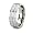 6.5mm Women's Titanium Wedding Band with 22 White Pave Set CZs - Size 6