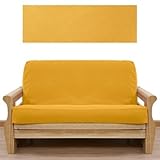 Ultra Suede Gold Yellow Futon Cover Size: Chair
