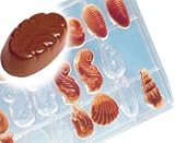 Chocolate Mold: Oval Leaf 50 mm x 24 mm x 17 mm deep. 32 cavities