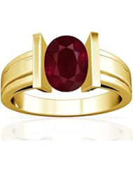 14K Yellow Gold Oval Cut Ruby Solitaire Ring