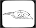 Mouse Pad with black and white, Texas, fossil, beak, skeleton, paleontology, skull