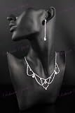 Swarovski Rhinestone Prom Pageant Bridal Wedding Bridesmaid Necklace Earring Set