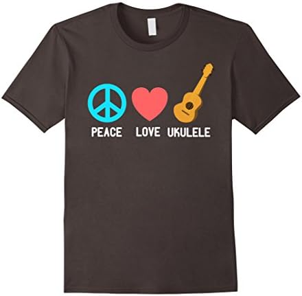 Men's Ukulele shirt - Peave Love Ukelele T Shirt Uke Love Tees XL Asphalt