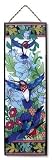 Joan Baker Designs AP221 Hummingbird Tapestry Glass Art Panel, 5 by 16-Inch