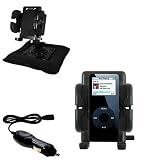 Apple Nano (2GB) Auto Bean Bag Dash Holder with Car Charger - Uses Gomadic TipExchange