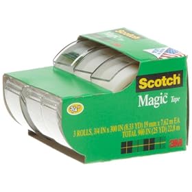 Scotch® Magic Tape 3105, 3/4-inch x 300 Inches, 3-Pack