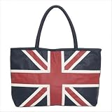 Cheap Deals on handbags uk-UK British Union Shopper Tote Bag in Navy / Red  Free Shipping