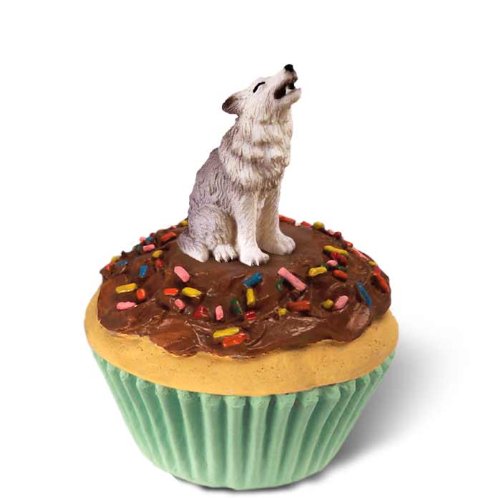 Wolf Gray Cupcake Trinket Box