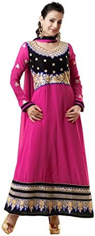Indian Designer Georgette Pink Embroidered Salwar Kameez