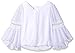 Amy Byer Girls' Big Long Sleeve Blouse with Bubble Front Hi Lo Top